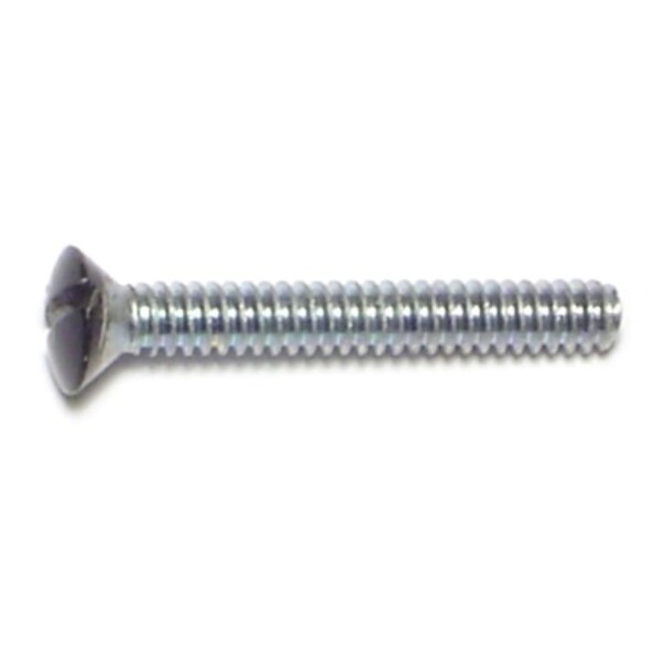Midwest Fastener #6-32 x 1 in Slotted Oval Machine Screw, Zinc Black Steel, 20 PK 68573 - main